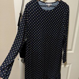 ASOS Glamorous Curve Long Sleeve Dress in Mini Spot